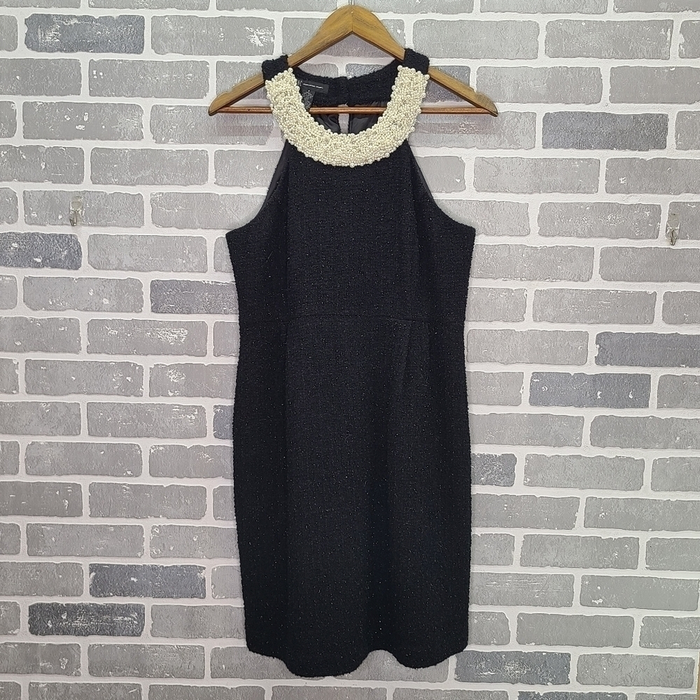 INC‎ Tweed Pearl Halter Dress Size 8